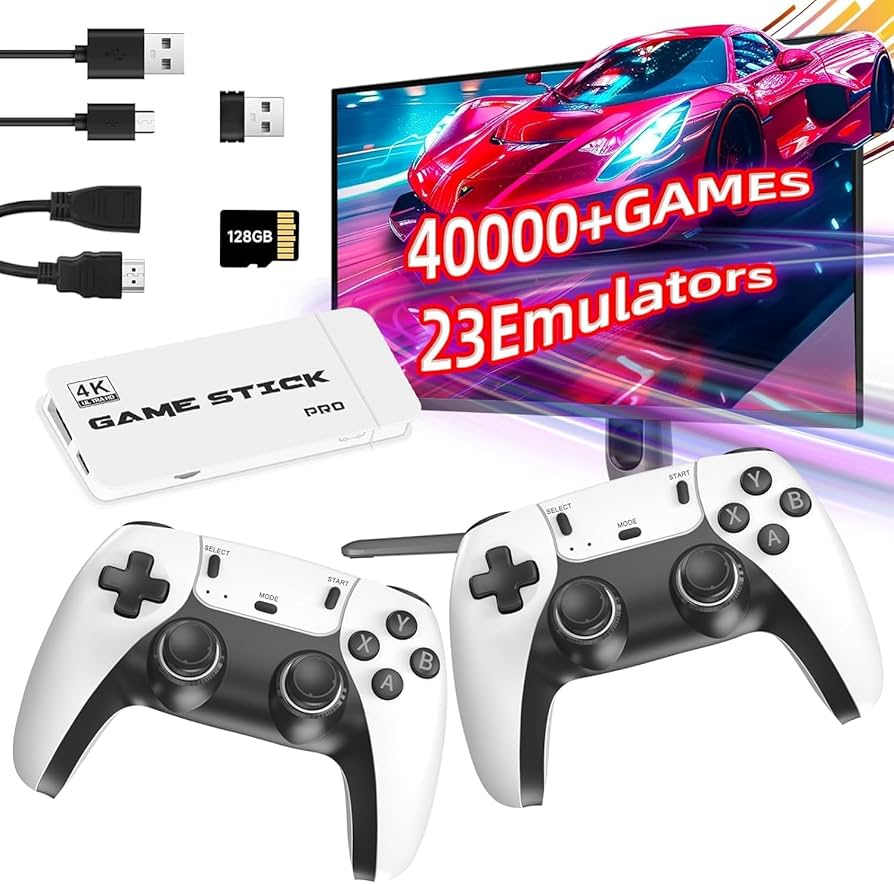 1005　エミュレーター機　ゲームスティックプロ　 2.4G無線コン2台 Amazon.co.jp: レトロゲームスティック、2.4GHzワイヤレス
